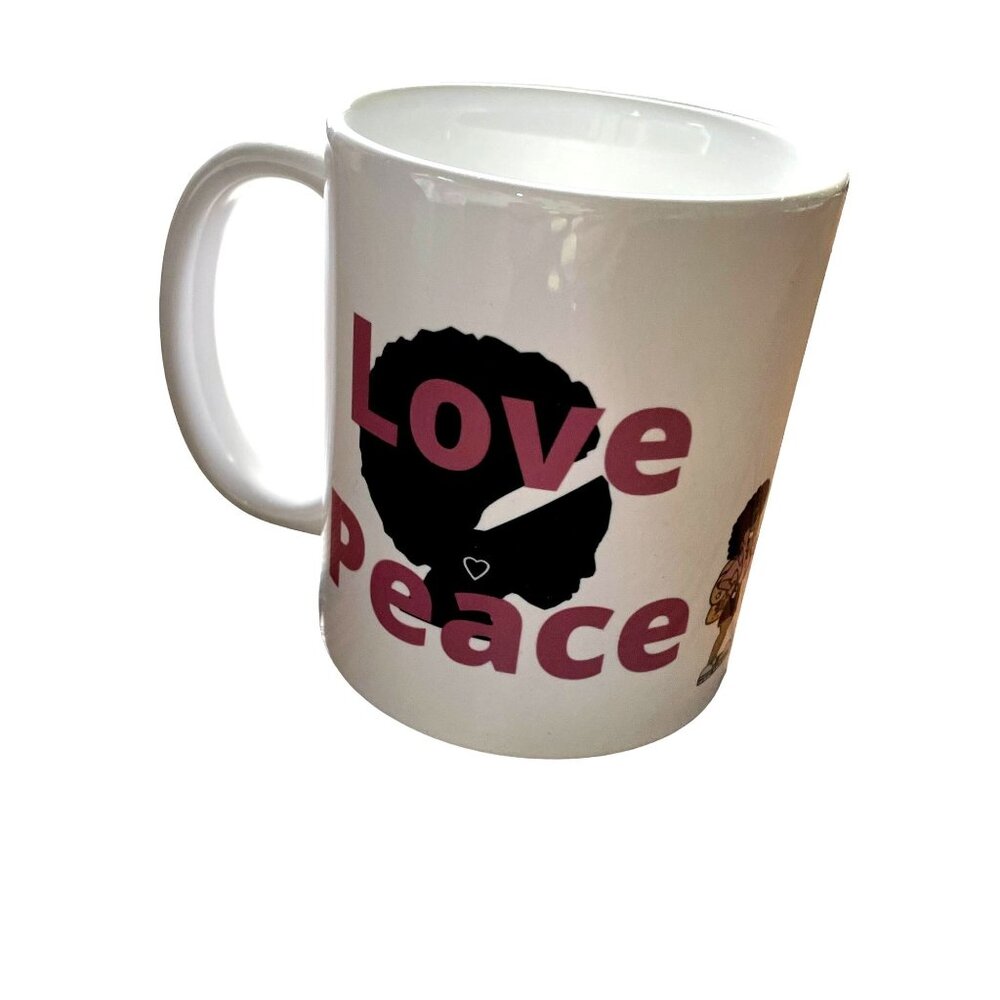 Love Peace And Hair Grease Coffee Tea Cocoa Mug White u